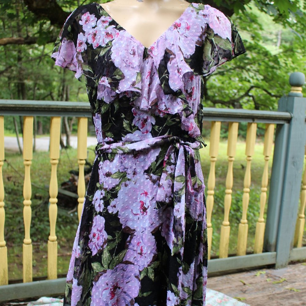 NWT Julia Jordan Floral Ruffled Boho Dress Sz 8 Summer Dress